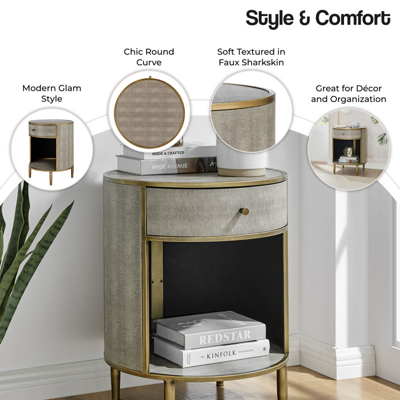 Glam end tables with storage discount